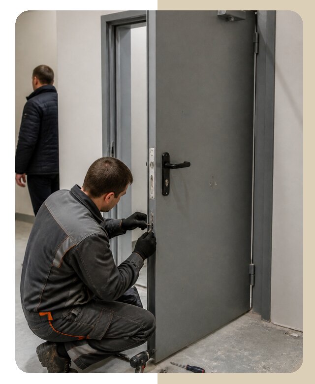 Ремонт противопожарной двери в Новомосковске по цене 6711 р. | ДвериЛегко-Нвм