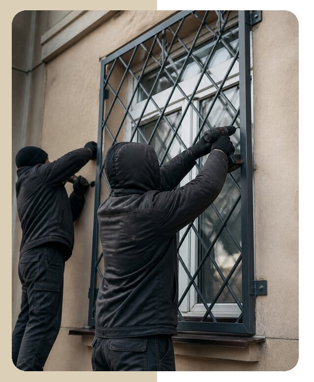Установка антивандальных решеток на окна в Новомосковске